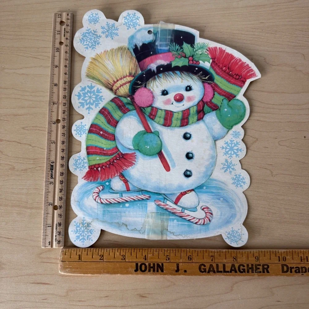 Vintage Eureka & Personality Bears Cardboard Die-Cut Christmas Decoration Lot